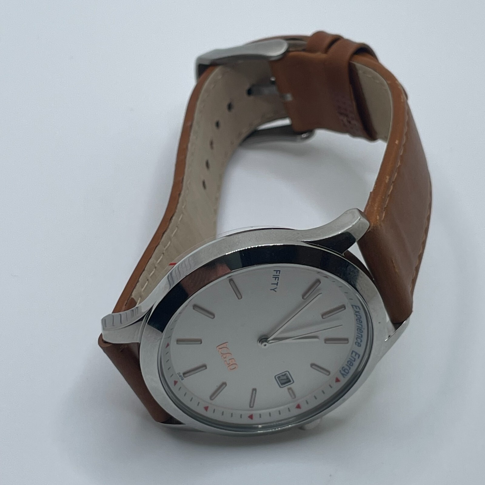 Titan Watch Mens TCS50 Date Quartz Analog Brown Leather Band Three Hands India