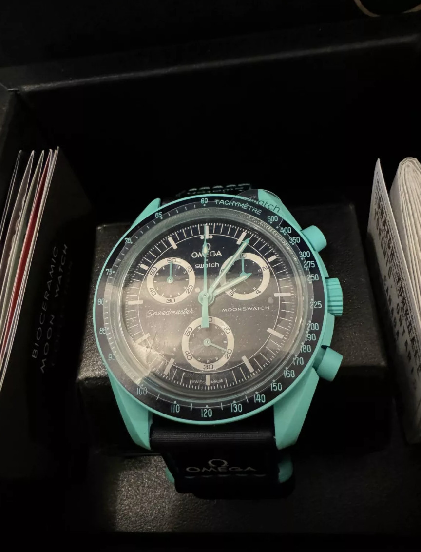 Swatch x Omega Bioceramic Moonswatch Mission To Earth POLAR LIGHTS – Fast Ship