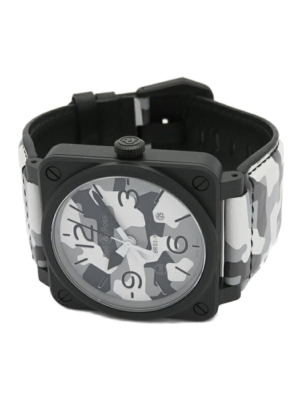 Bell & Ross BR03-92 White Camouflage BR0392-CG-CE Automatic 42mm Box Papers