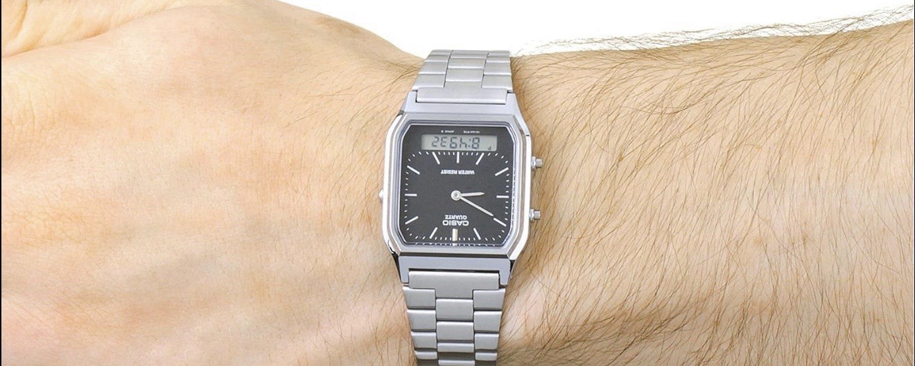 Casio AQ230A-1D Unisex Adult Black Dial Analog & Digital Watch
