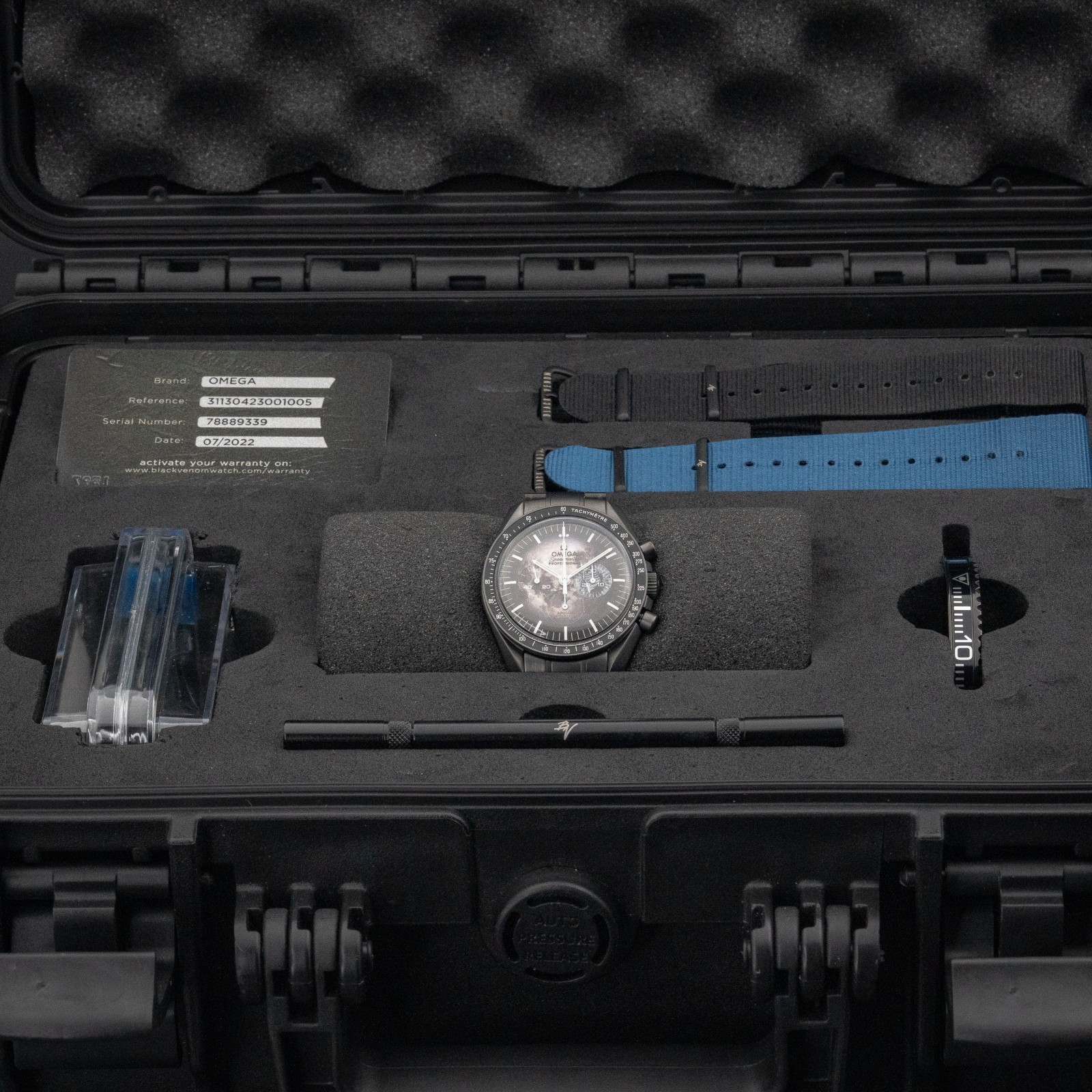 Black Venom Custom OMEGA Speedmaster Moonwatch Professional 311.30.42.30.01.005