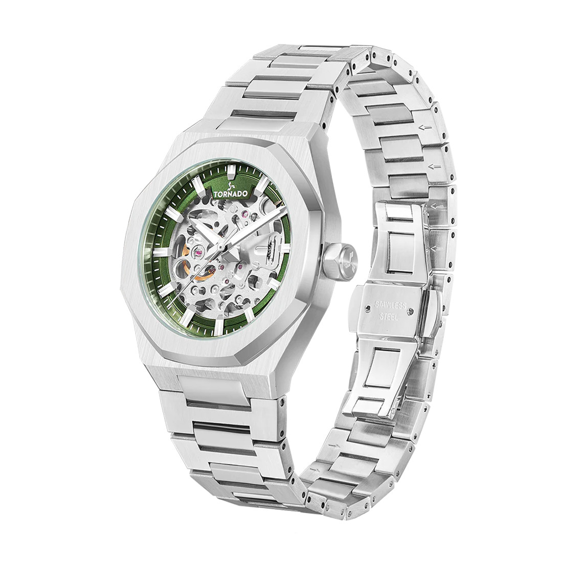 Tornado Autonova Men’s Automatic Watch | Green Dial, 41X51mm, 100 m (10 ATM)