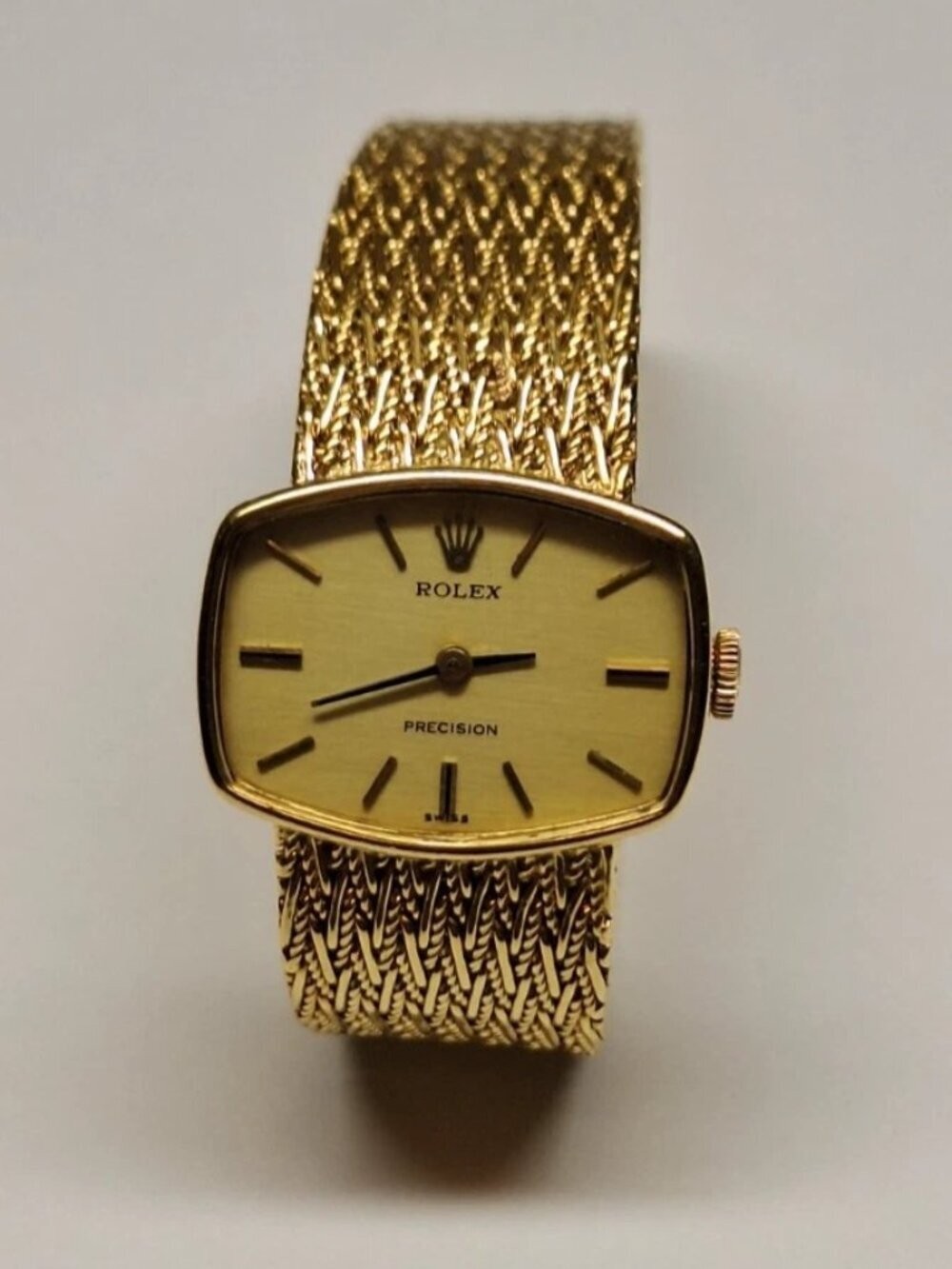 VINTAGE~ROLEX~LADIES DRESS WATCH~PRECISION~SOLID 18K YELLOW GOLD~GREAT CONDITION