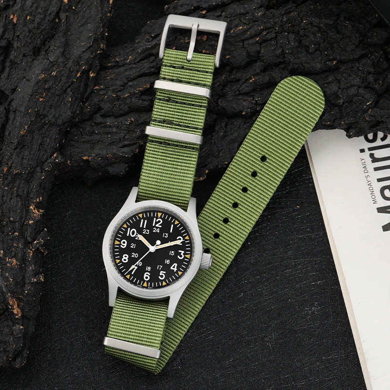 Militado ML05 Vintage Field Watch VH31 Sweep Second Sapphire Crystal 38mm