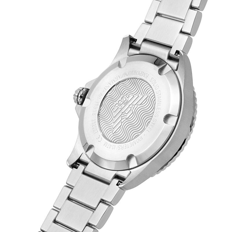 Emporio Armani AR11338 Men’s Diver Watch with Green Dial + 1-Year Warranty