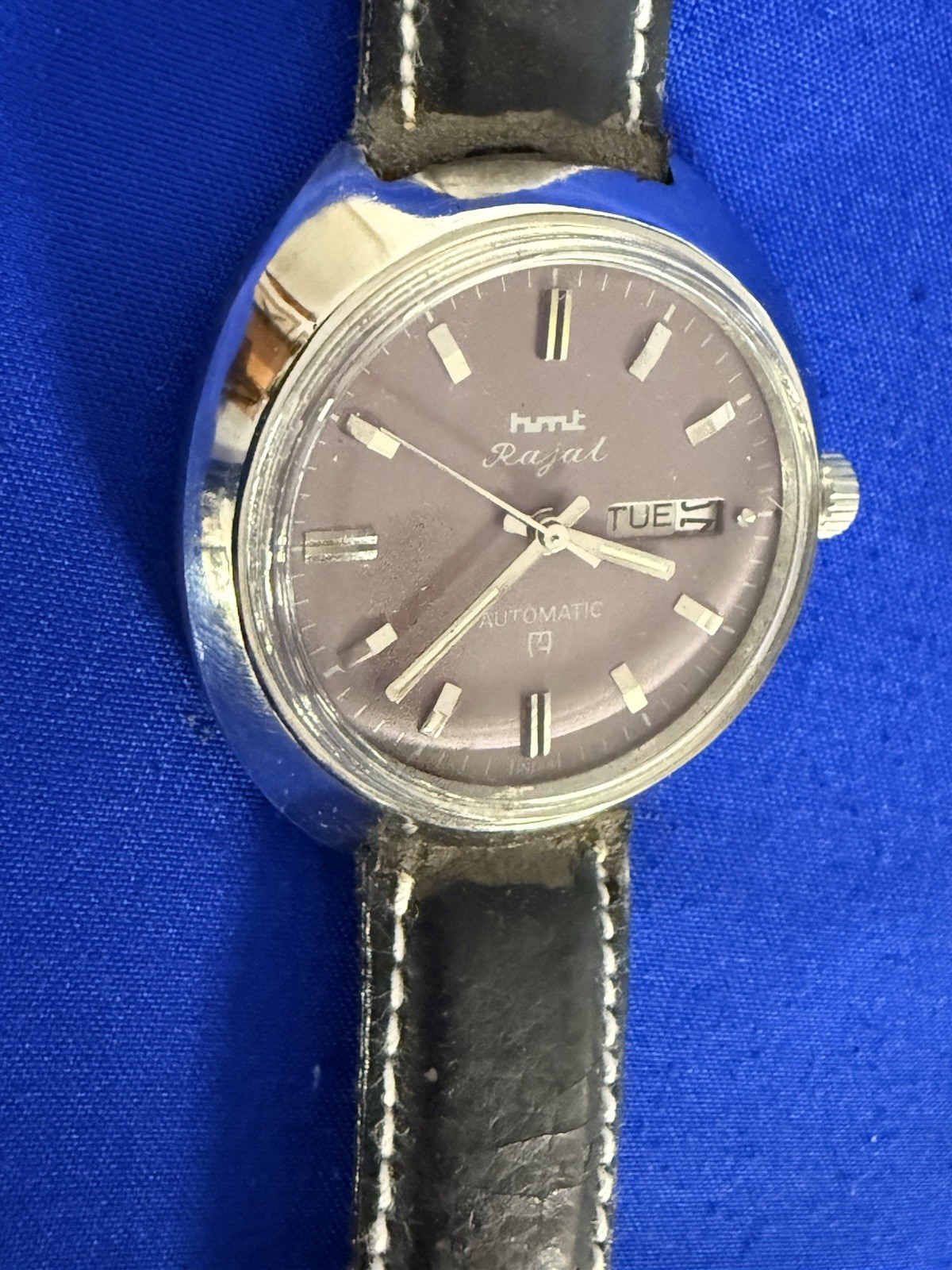 HMT RAJAT 21 JEWELS AUTOMATIC RARE DIAL 650193 INDIA MEN’S WORKING CONDITION