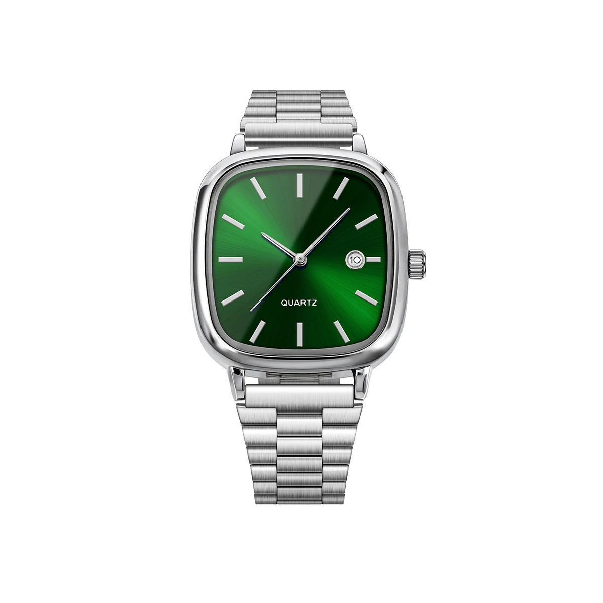 Modern minimalist square watch Business mens metal watch stainless