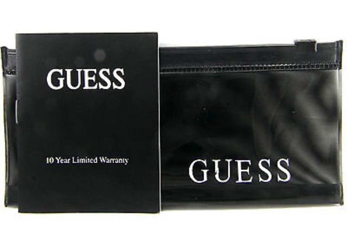 GUESS women’s Pink Rubber silicone Band White blue dial ladies Watch U0942L3