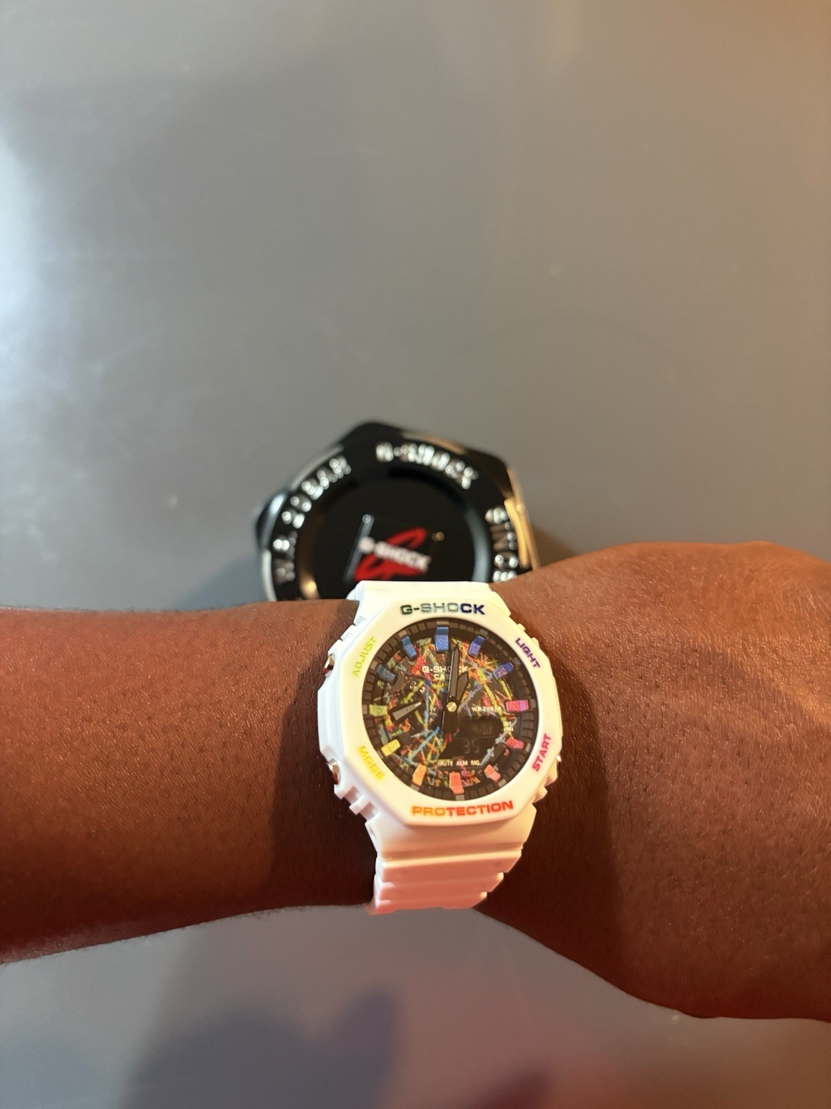 G-SHOCK Shock-Resistant 200m Analog-Digital White Resin Watch w/ Box