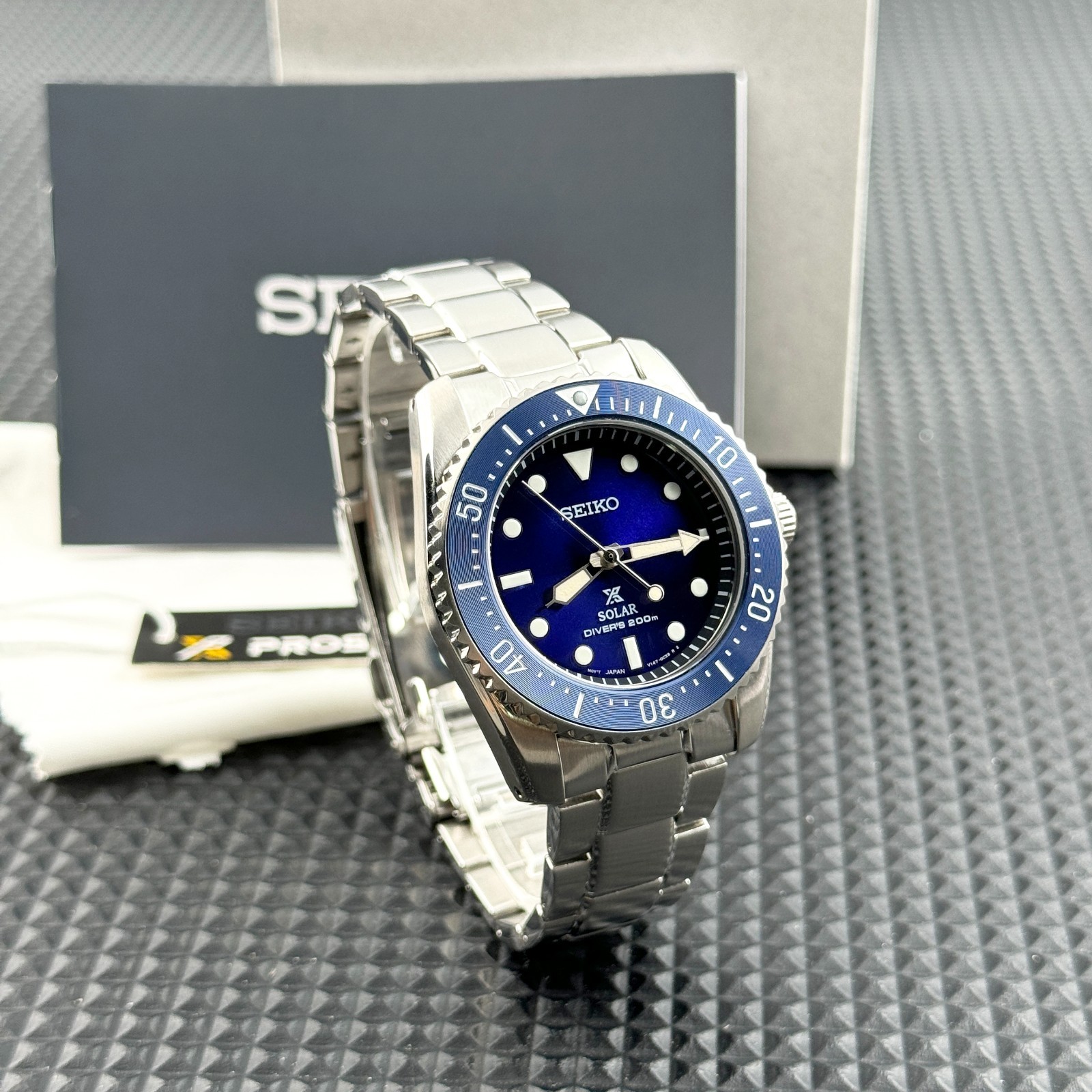 Seiko Prospex Sea Solar Dive Automatic SNE585 Blue Dial Men’s Watch 38.5mm
