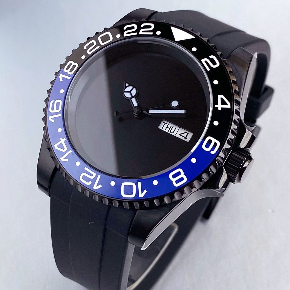 Sterile NH36A Diver Automatic Men Watch 40mm Black PVD 200m Waterproof Sapphire