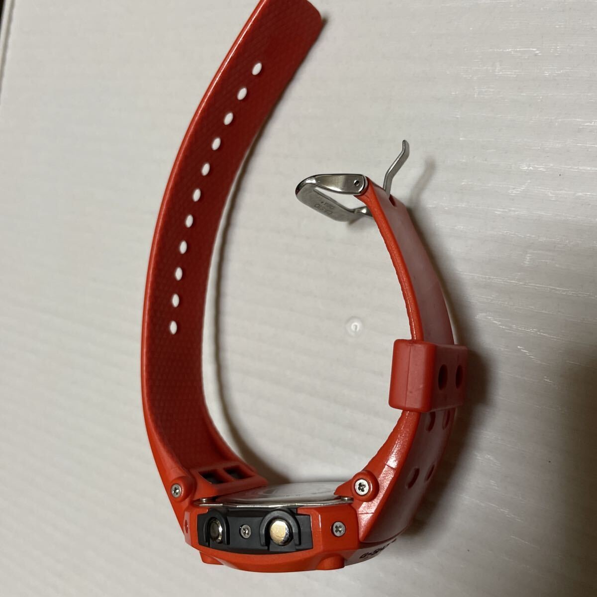 CASIO G-SHOCK G-8000-4JF Sniper Red Digital Square Watch Used Japan