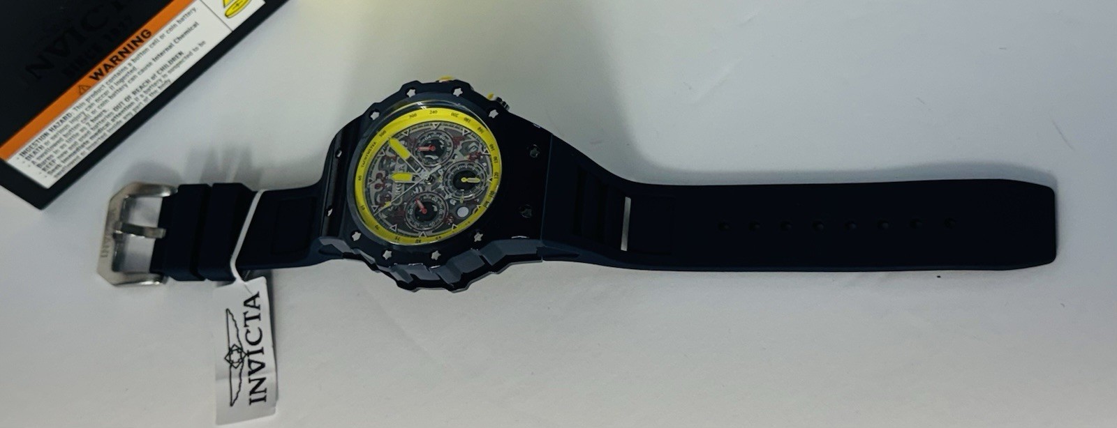 Invicta Racing Vaulthan Men’s Watch 44mm Navy Blue Yellow Red 69661