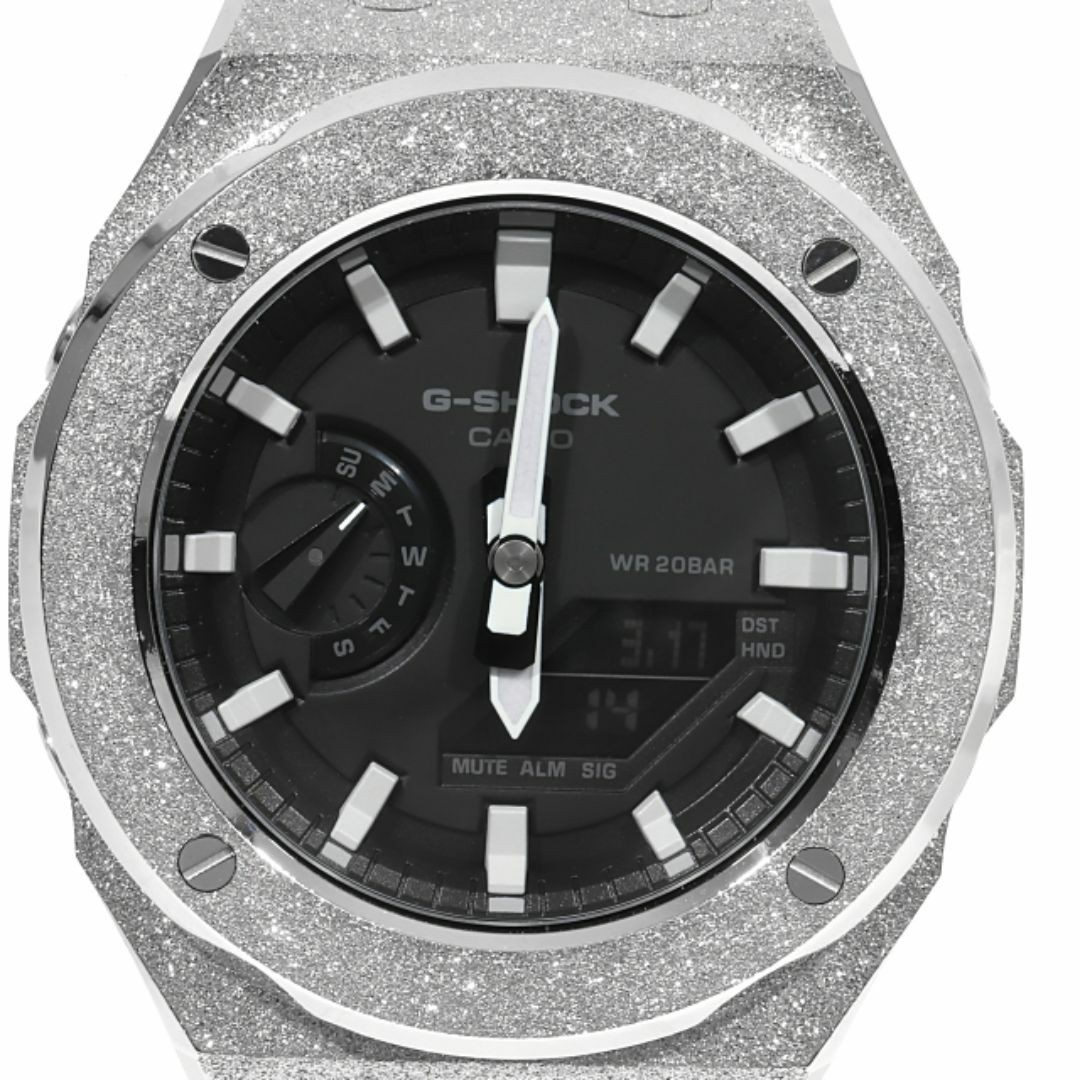 G-Shock GA2100 Custom Frosted Turquoise Rubber Band Casioak Stainless Steel Matt