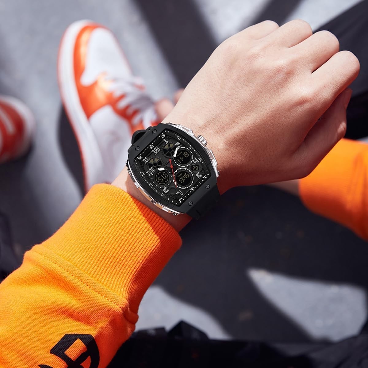Men’s Watch Fashion Digital Analog Watches Waterproof Sport Wristwatch Milita…