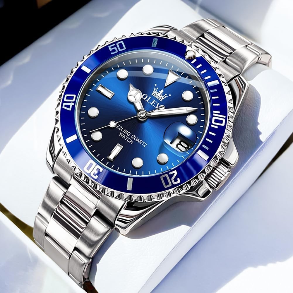 Elegant Big Face Analog Quartz Watch for Men – Scratch & Shock Resistant
