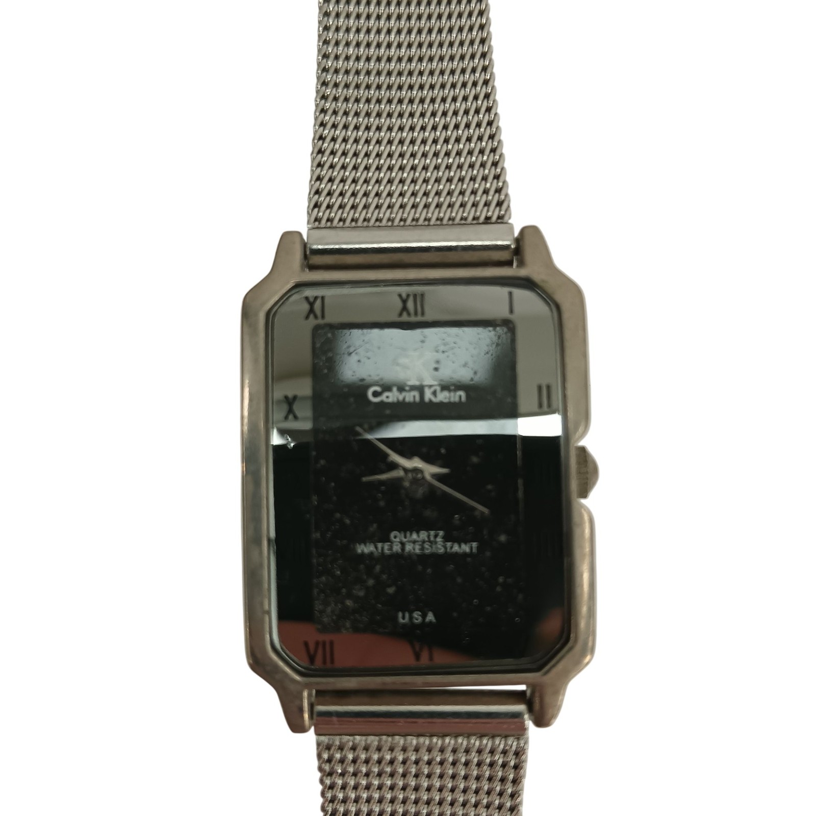 Calvin Klein Quartz Wristwatch Silver Mesh Water Resistant Spares Repairs Prelov