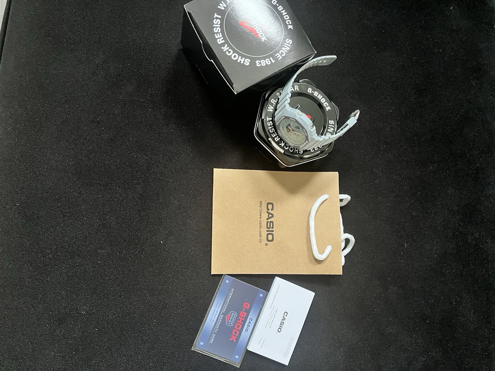 Casio G-SHOCK Analog/Digital Quartz Gray Resin 200m Date w/ Box Papers