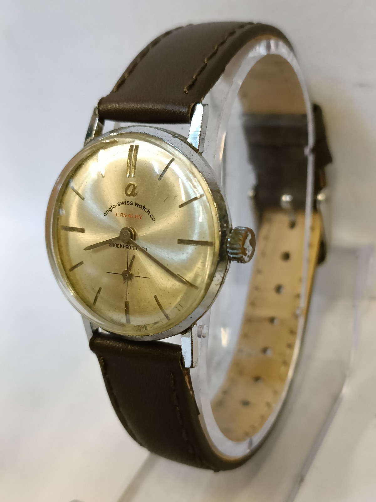 ANGLO-SWISS WATCH CO. CAVALRY WINDING PATINA DIAL UNISEX WORKING