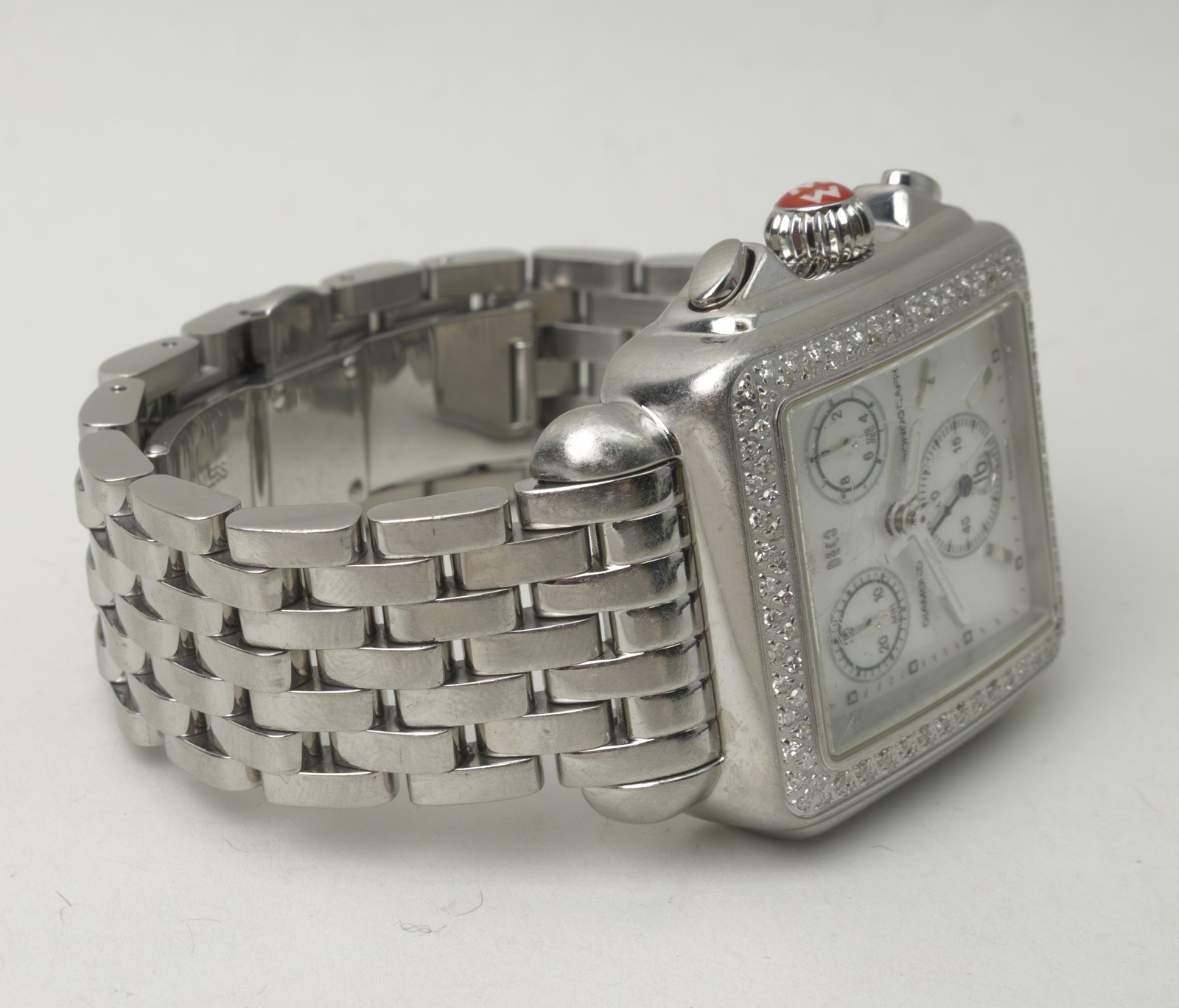 Parts/Repair Small Michele Deco Diamond Bezel Ladies Watch Chronograph