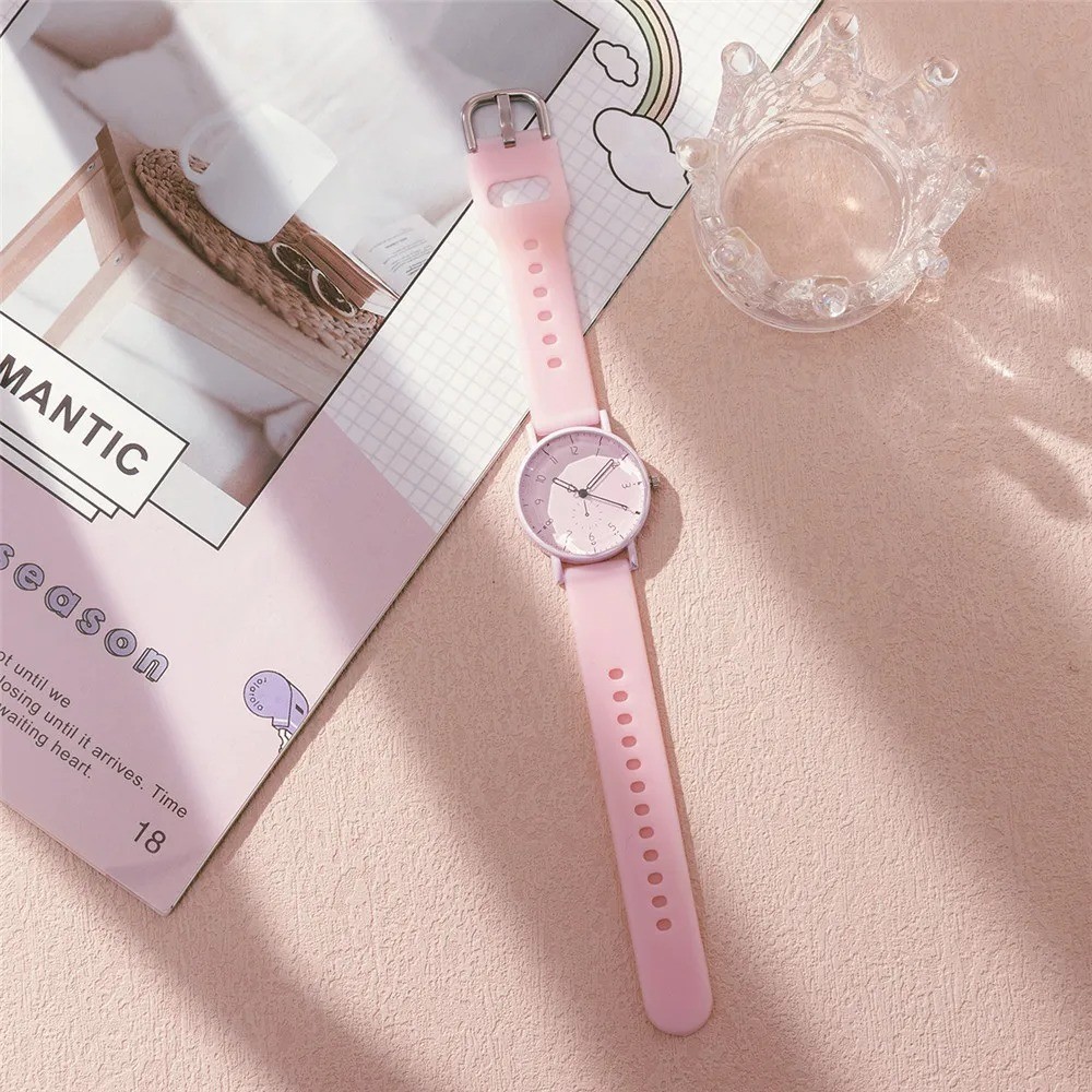 Pink Digital Simple Women Dresses Brand Watches Fashion 2023 New Casual Silicone
