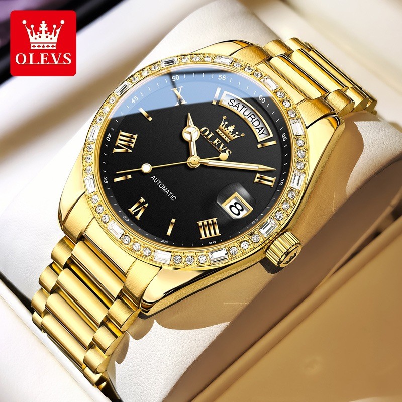 OLEVS Waterproof Classic Automatic Mechanical Luminous Calendar Watch for Men