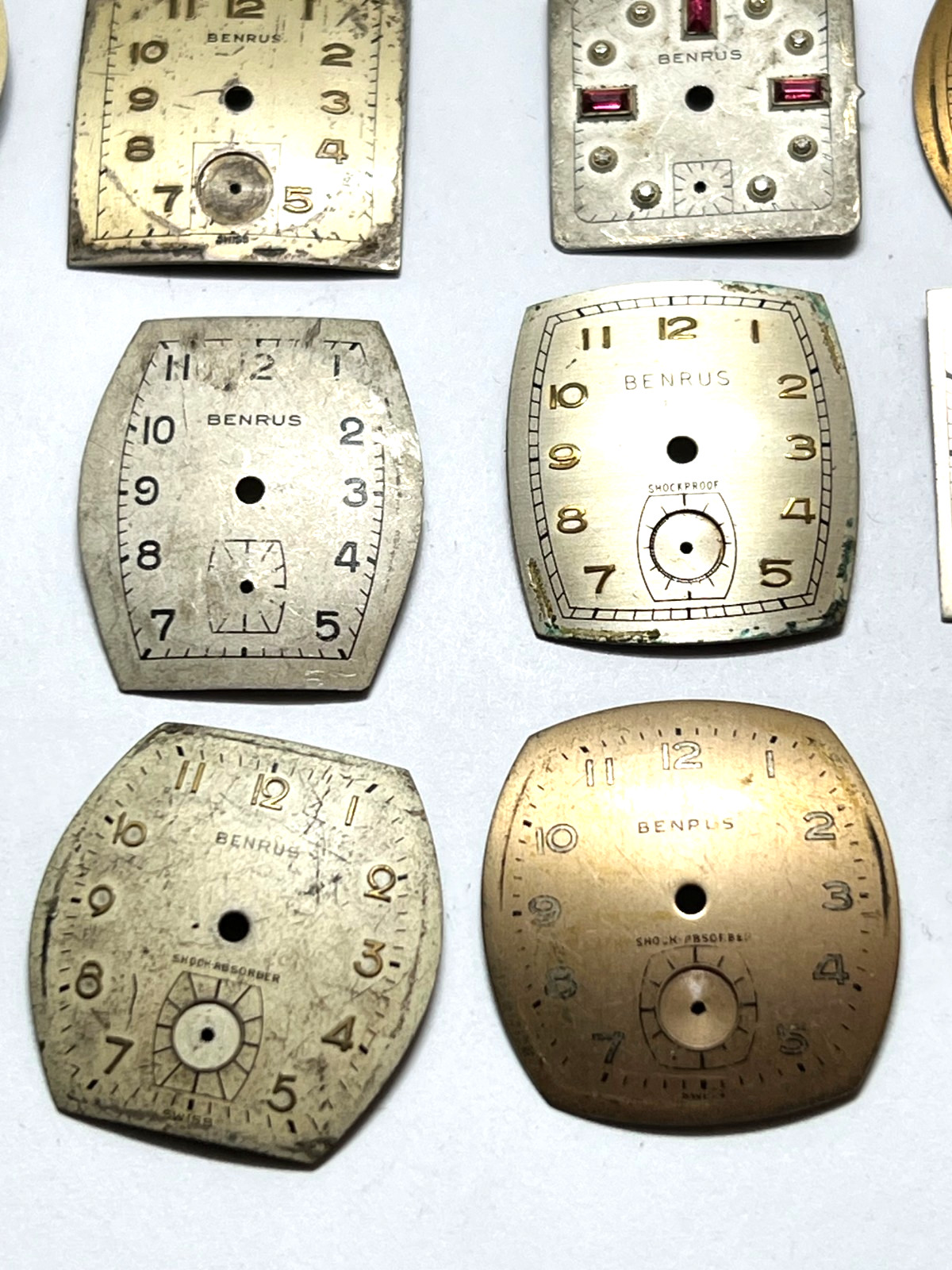 Vintage antique watch dials face various mix lot of 45 steampunk art repairs