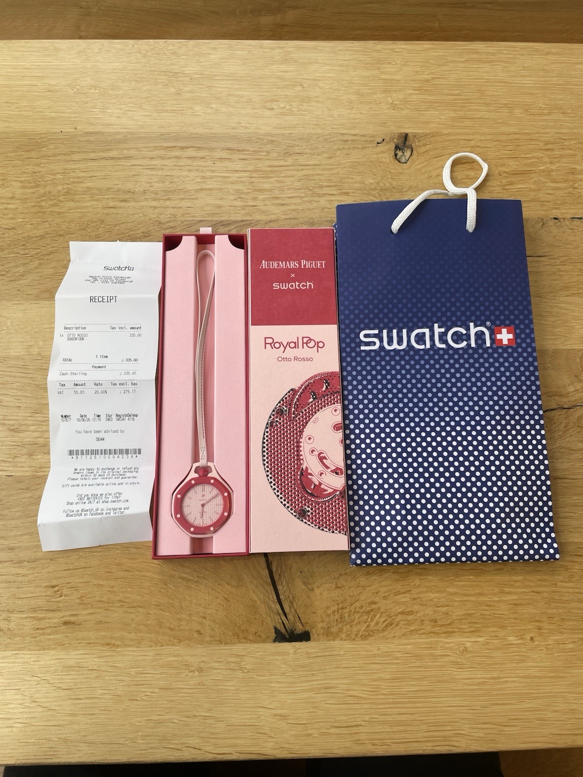 Swatch x AP | Royal Pop Otto Rosso – In Hand – With Receipt & 2 Year Warranty