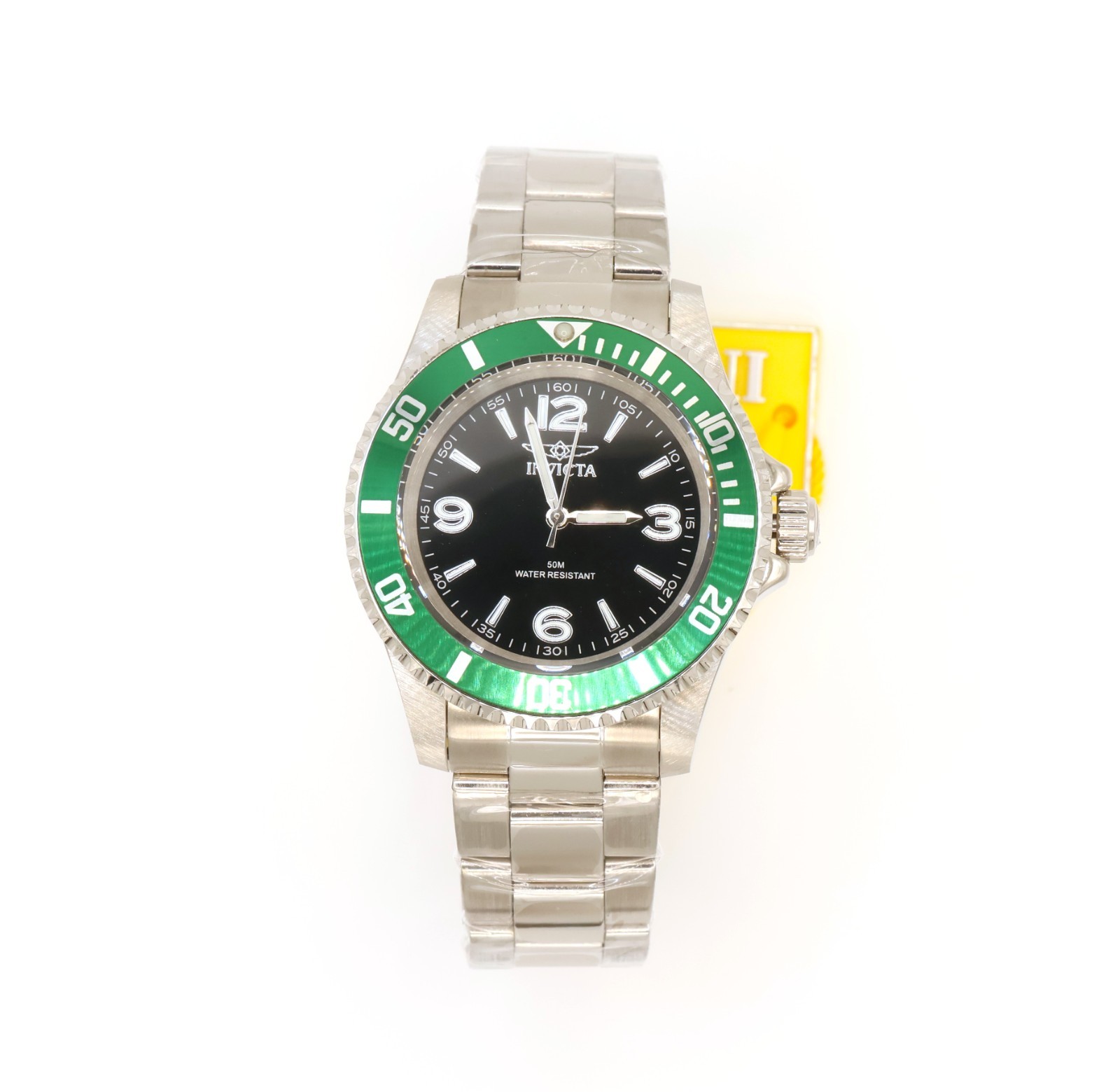 Invicta Specialty Rowan 49338 Emerald Shadow 40mm Black Dial Green Bezel SS