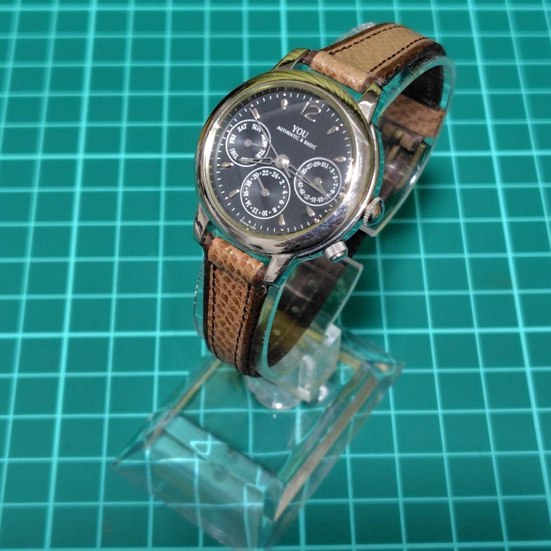 Orient YOU R102 Watch Wristwatch Black Dial Stainless Steel 18cm Rare
