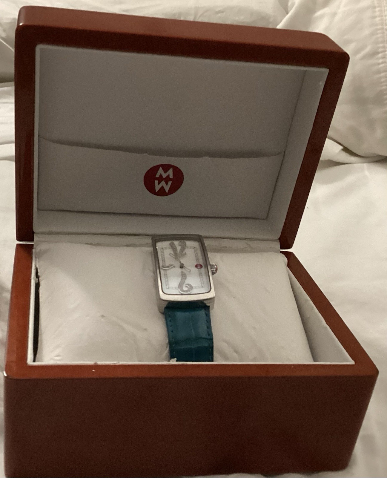Michele Altitude Watch. Water Resistnt, Sapphire Crystal, Diamond Accents