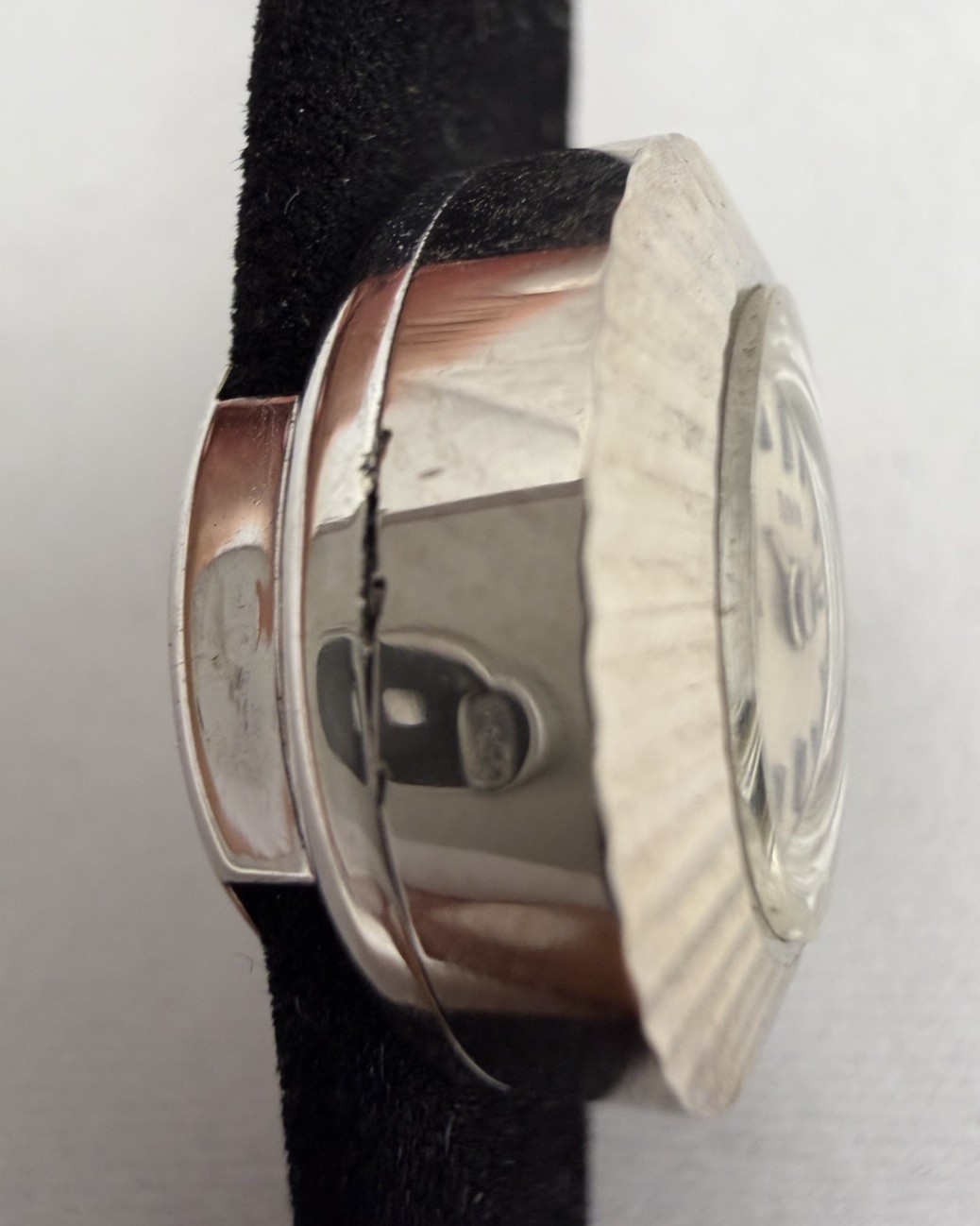 Tudor Chameleon White Gold 18k Gold Watch w ROLEX Crown