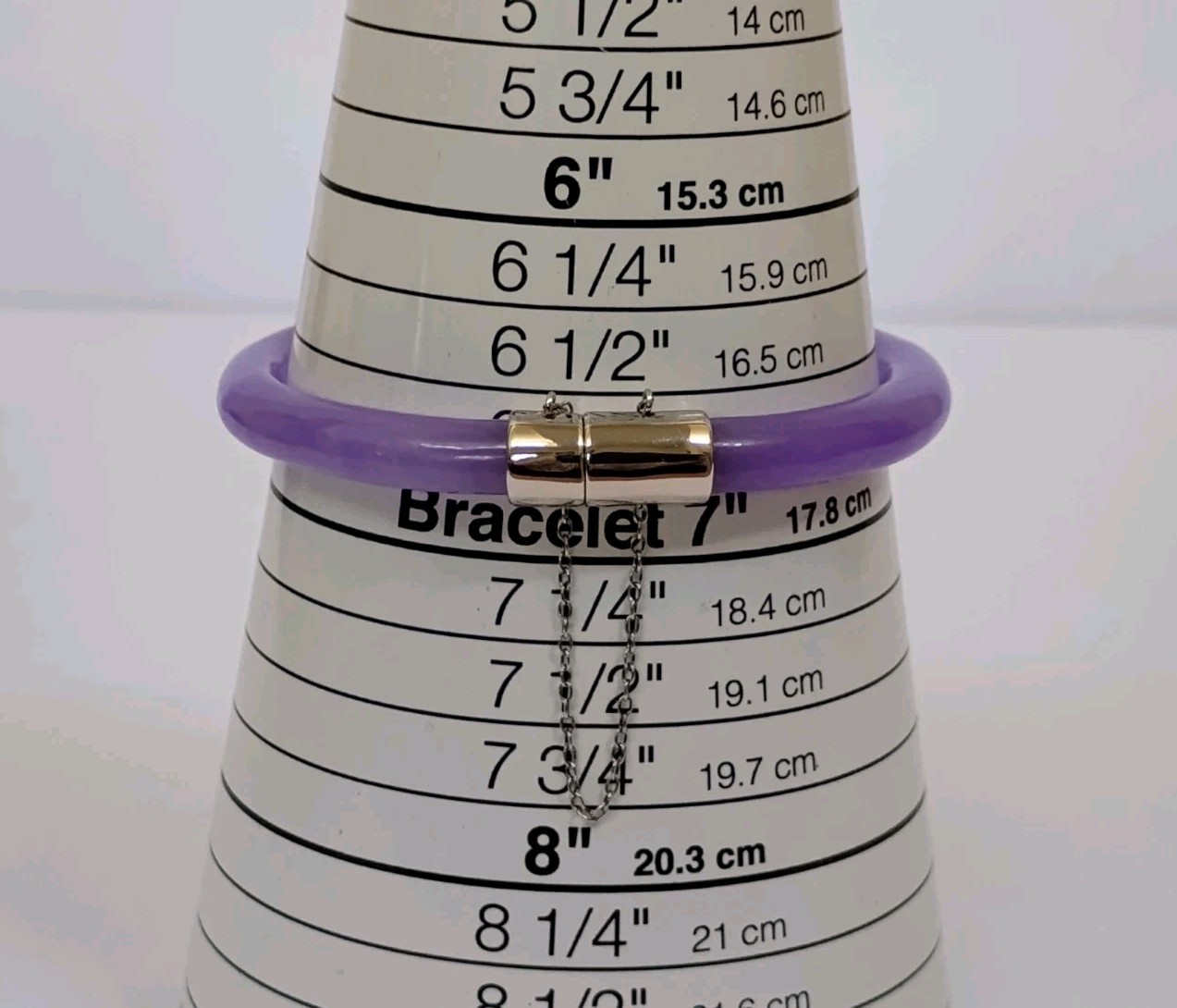 Jade of Yesteryear JOY Genuine Lavender Jade Square Case Bangle Watch NEW
