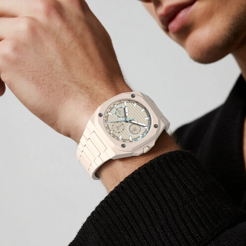 2026 long-lasting fashion brand lightweight granular polycarbonate strap, round