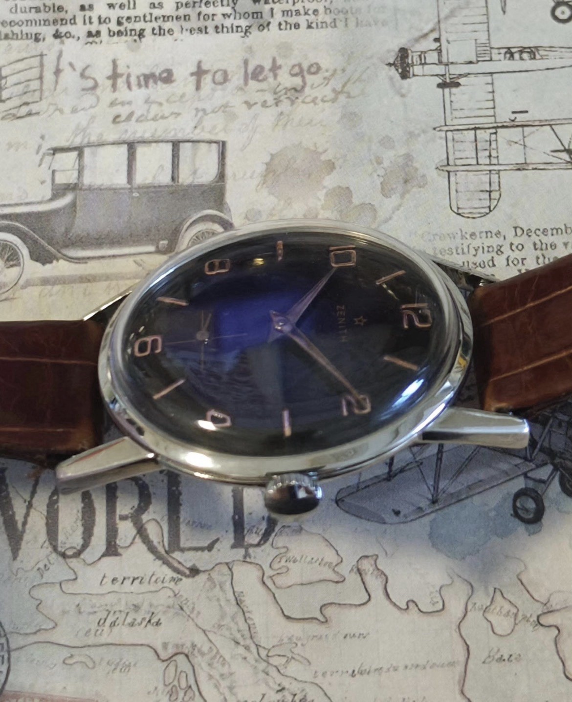 Zenith Vintage Manual Wind Small Seconds Dress Watch – Black Dial – 34mm
