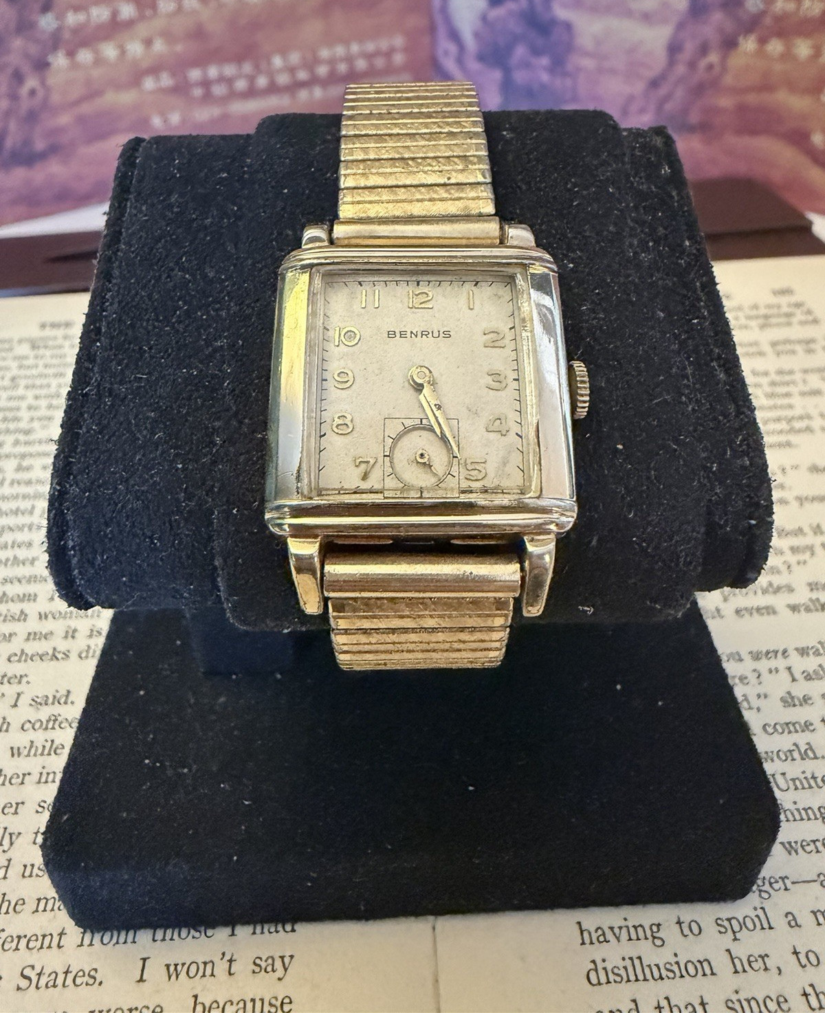 Benrus Vintage Tank Gold Filled Manual Wind on Champion GF Expansion Band