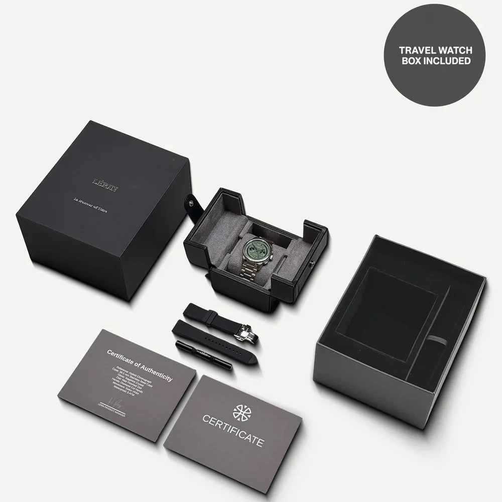 LÈRIN Hybrid Chronograph – Pine Green Steel