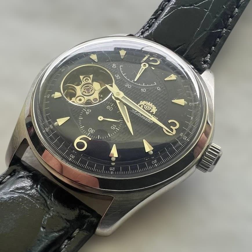 Orient FH01 C0 dark blue dial leather strap currently working