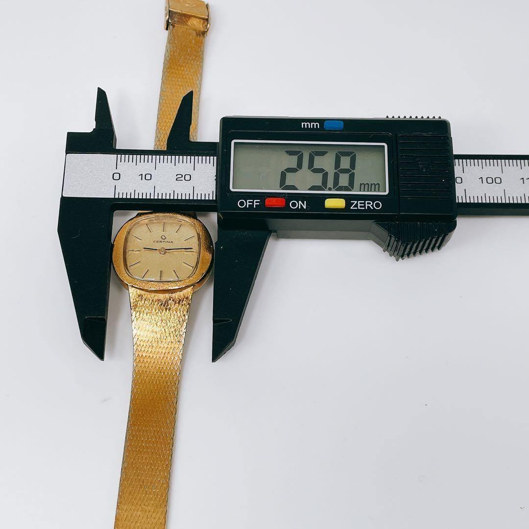 Certina vintage square manual wind gold ladies wristwatch Japan 071118