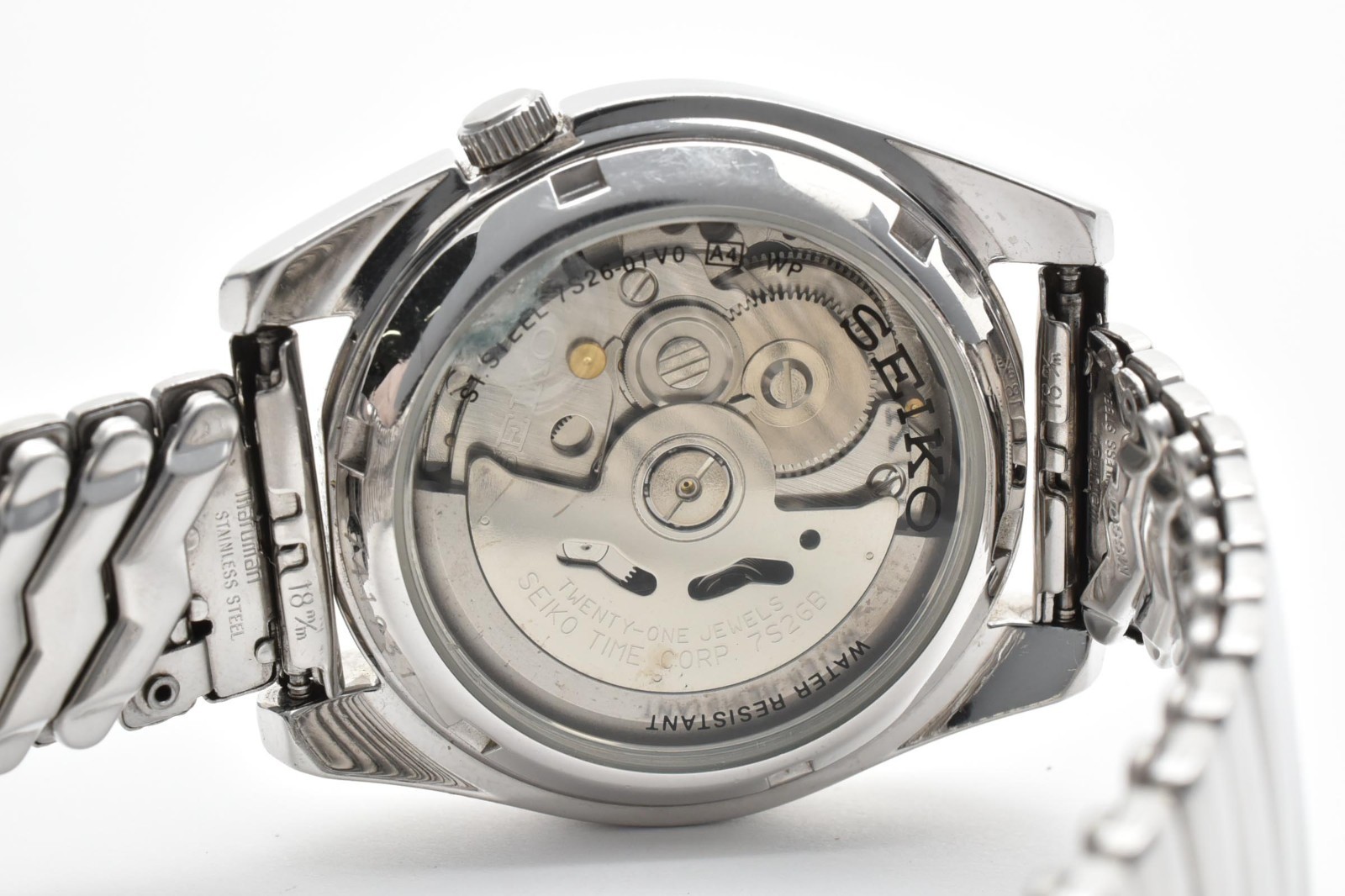 [EXC+5] Seiko 5 Sports 7S26-01V0 Automatic White Dial Arabic 36mm Men’s Watch JP