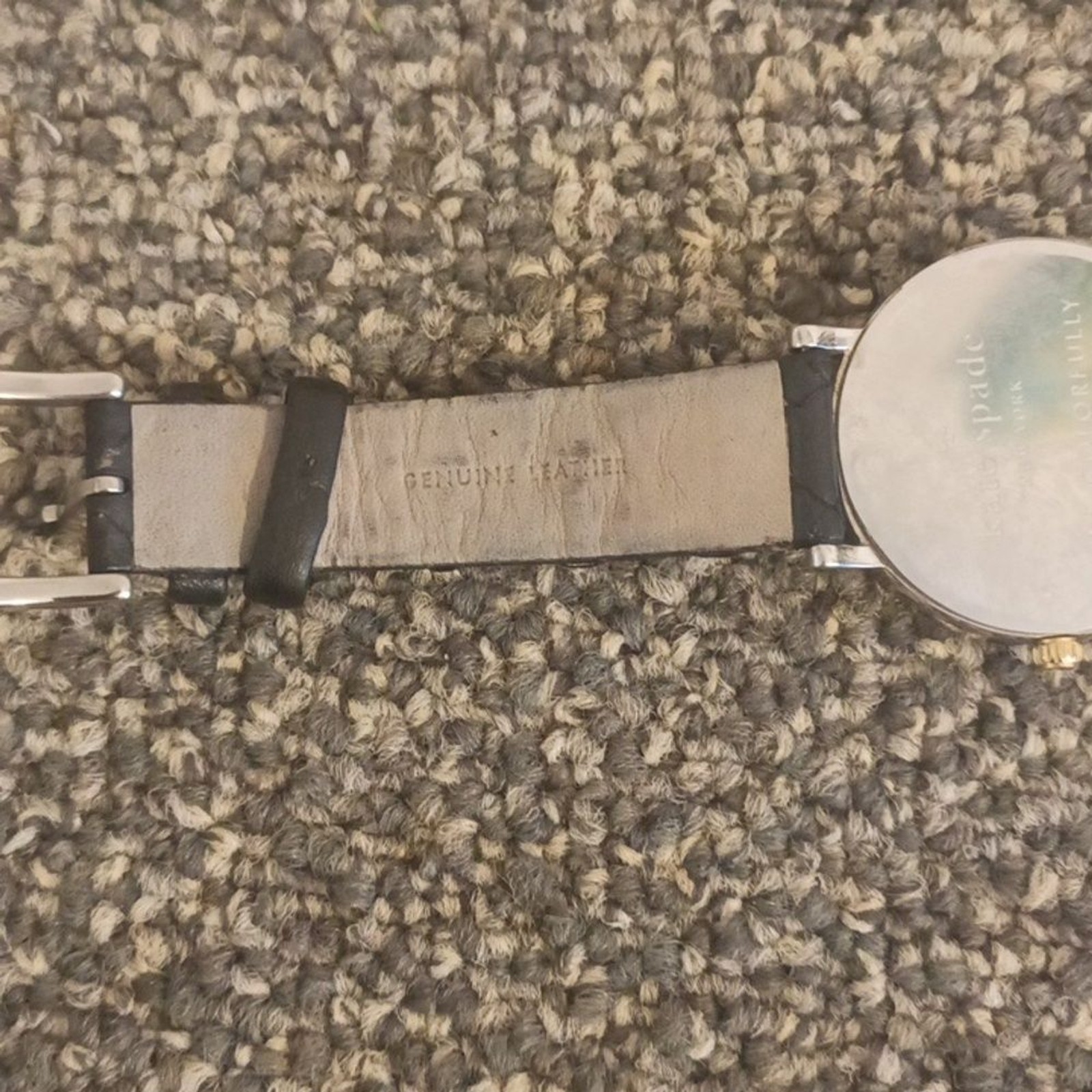 Kate Spade Metro Grand white dial black quilted leather women’s watch