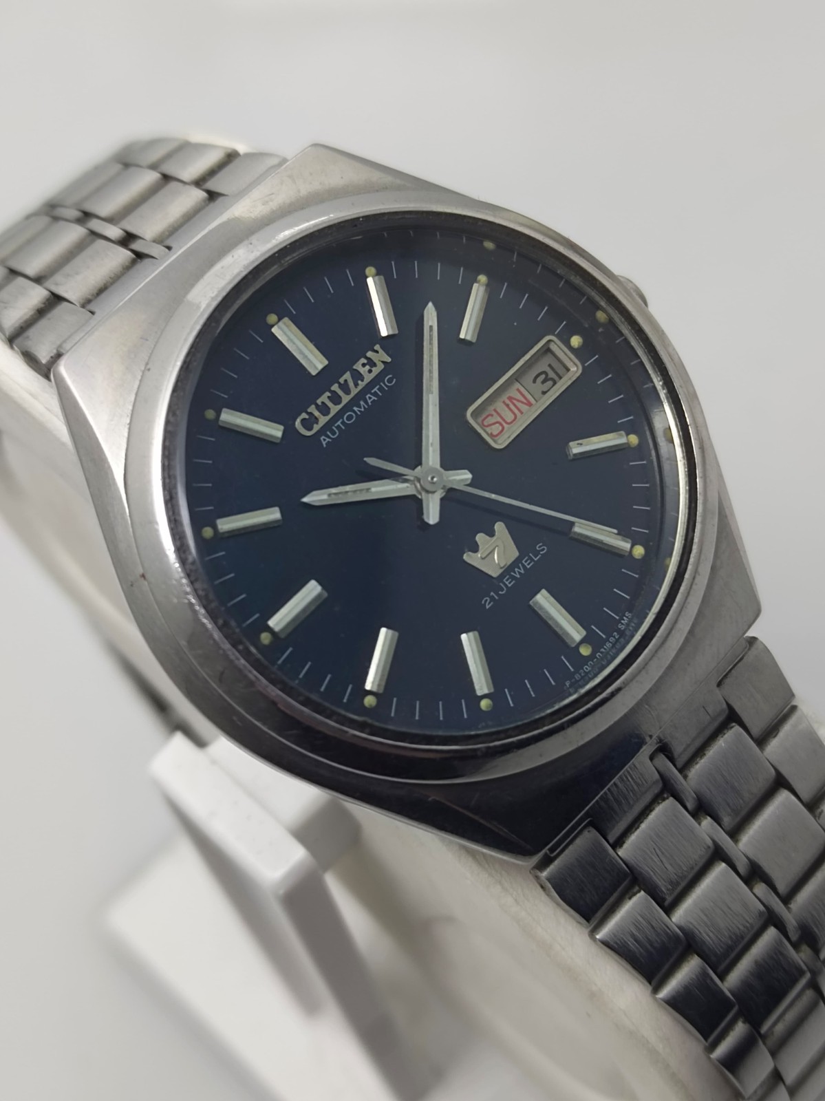 Lot of 2 Citizen Vintage Automatic Day/Date Men’s ss Japan Made Wrist Watches