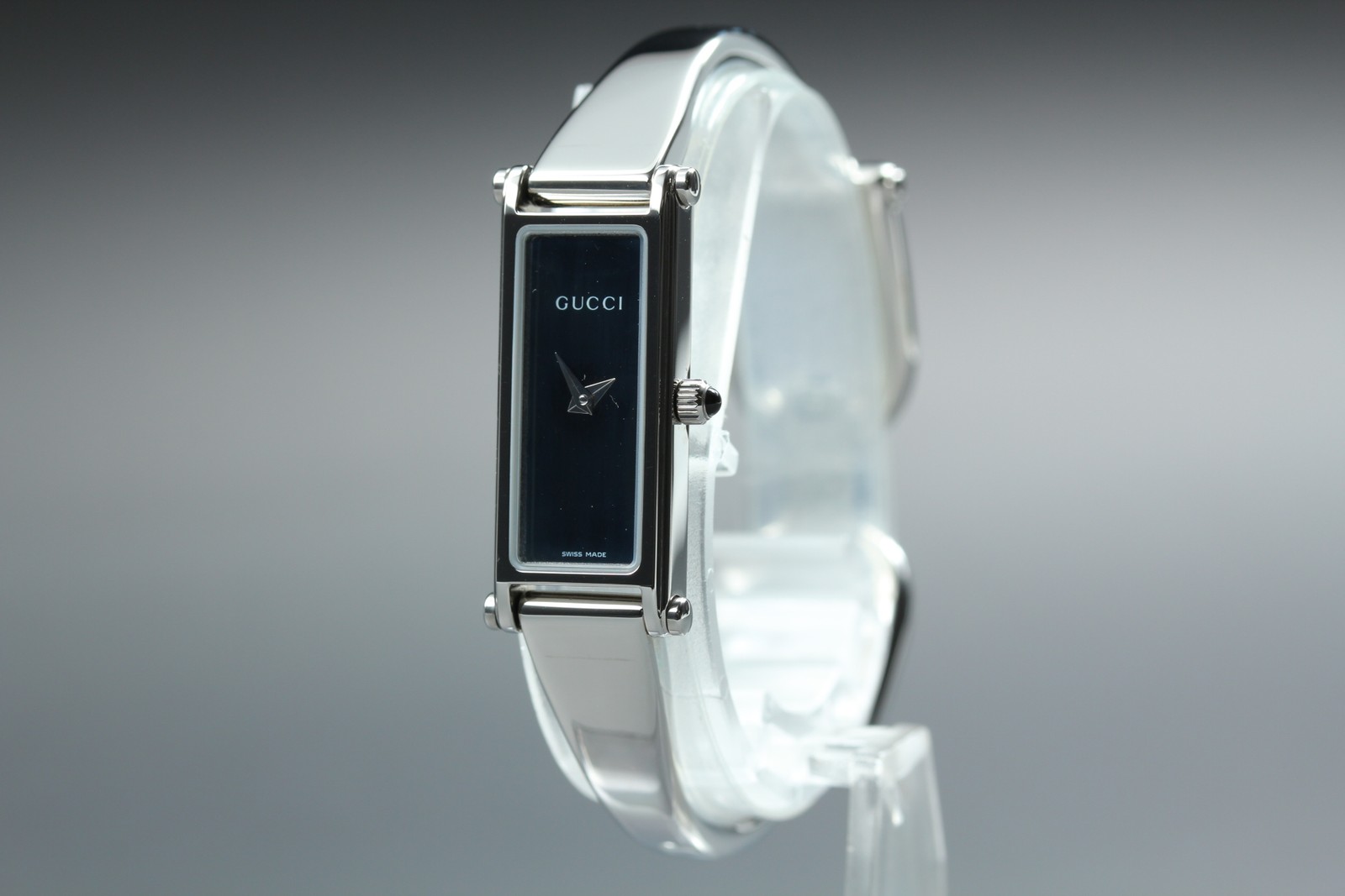 [Near MINT] Gucci 1500L Silver Black Dial 12mm Horsebit Quartz Women’s Watch