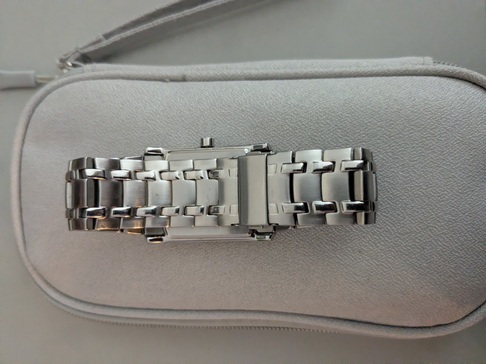 Vintage Men’s Tank Watch – RARE Green Dial – Stainless Steel with 32 Crystals!