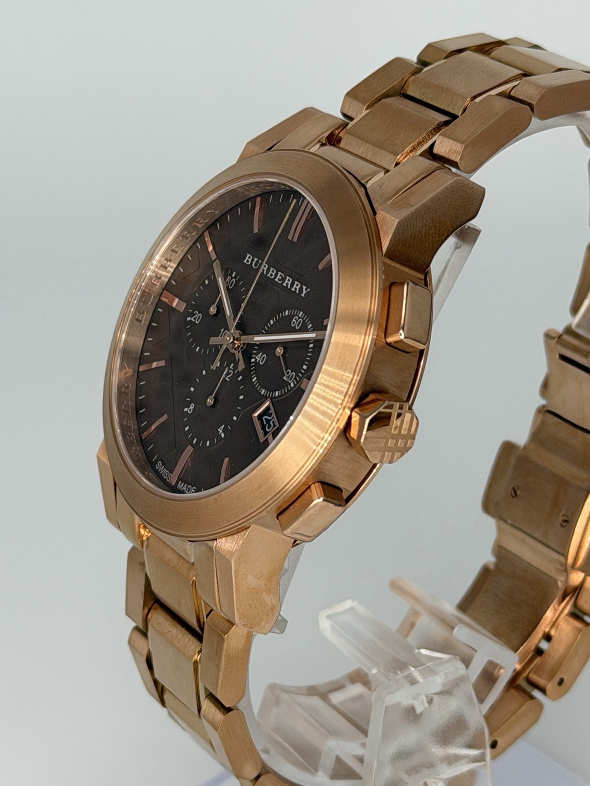 BURBERRY The City BU9353 Classic Chronograph 42mm Rose Gold Unisex Wristwatch
