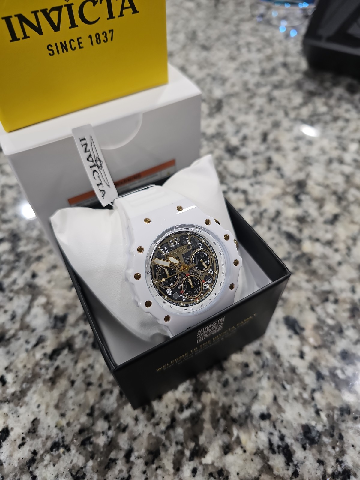 Retail $309.00 Invicta Racing Vaulthan Men’s Watch – 44mm, White (69649)