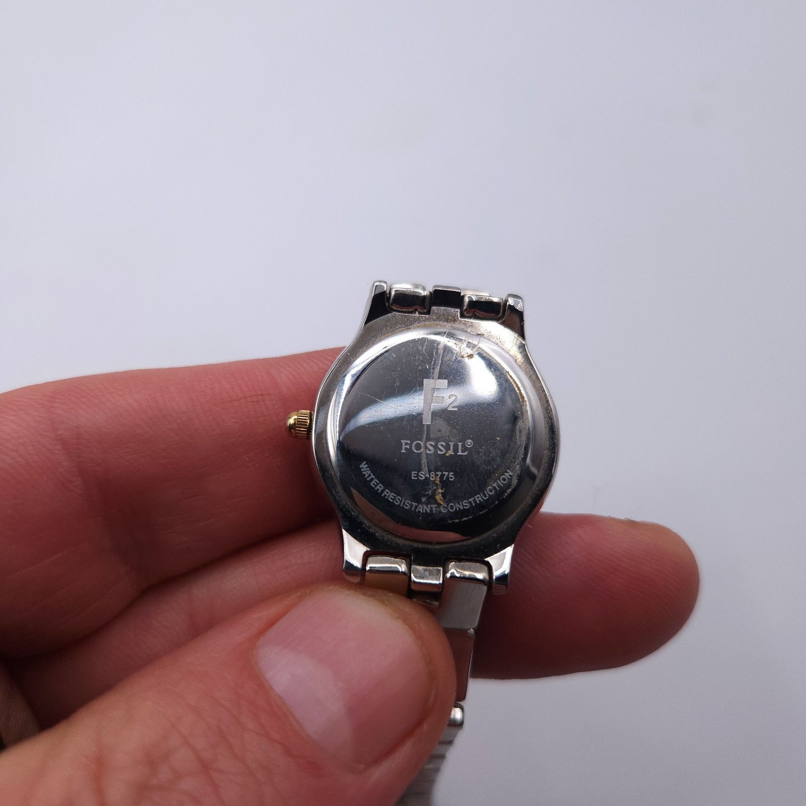 Fossil F2 ES-8775 Water Resistant Quartz Analog Ladies Watch IN OG TIN Sz. 9.5″