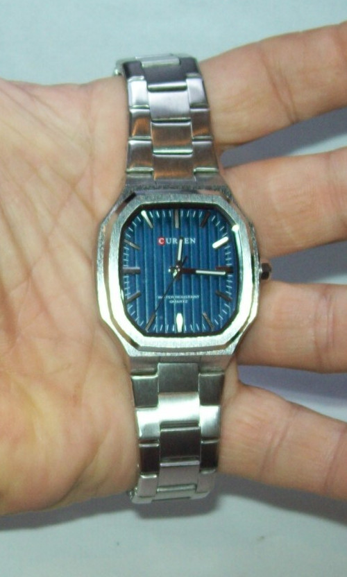 NEW Octagonal Formal Dress Watch Push Button Deploy fits 6.5-6.75″ Runs Great
