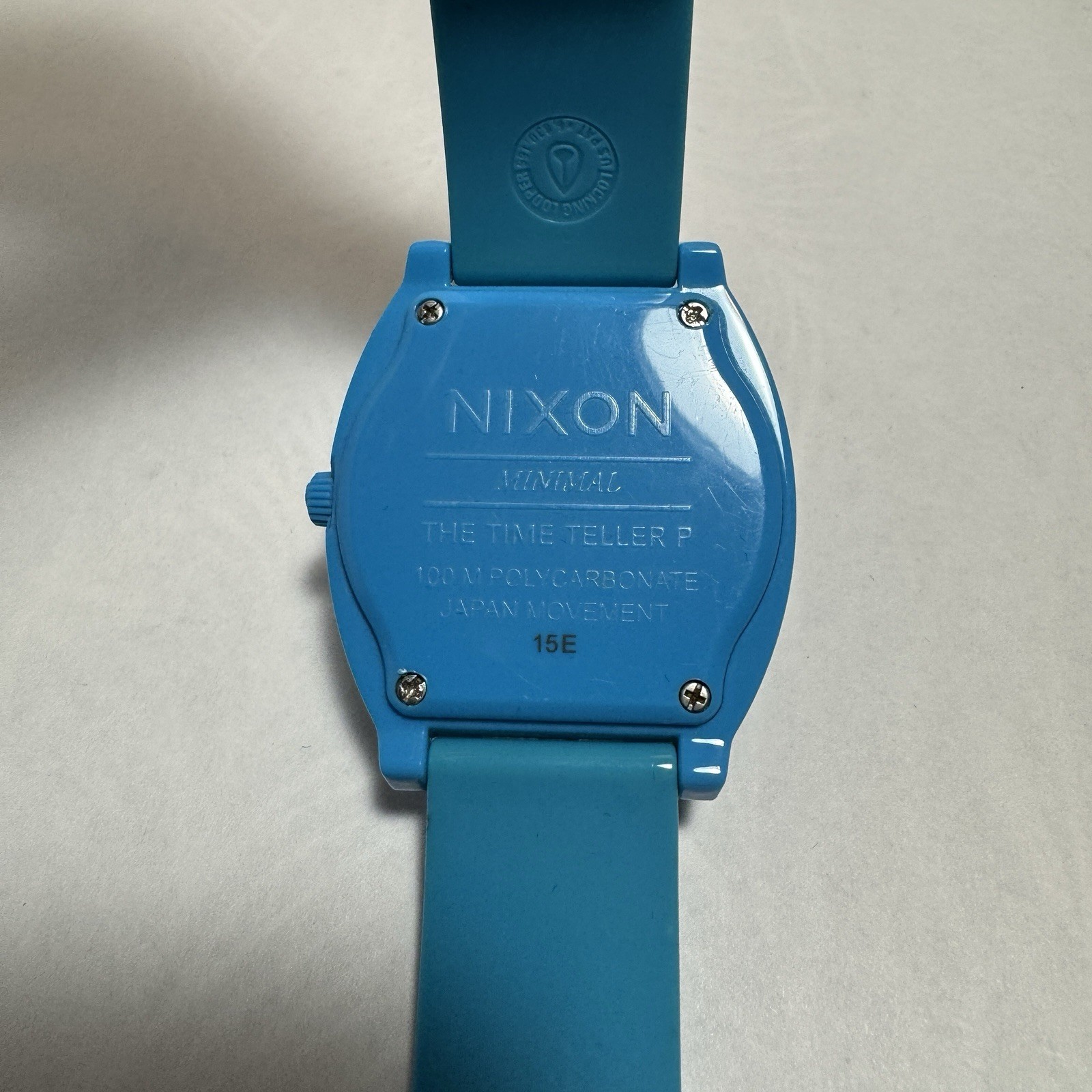 Nixon The Time Teller P Sky Blue Pink Minimalist Polycarbonate Men Women Watch