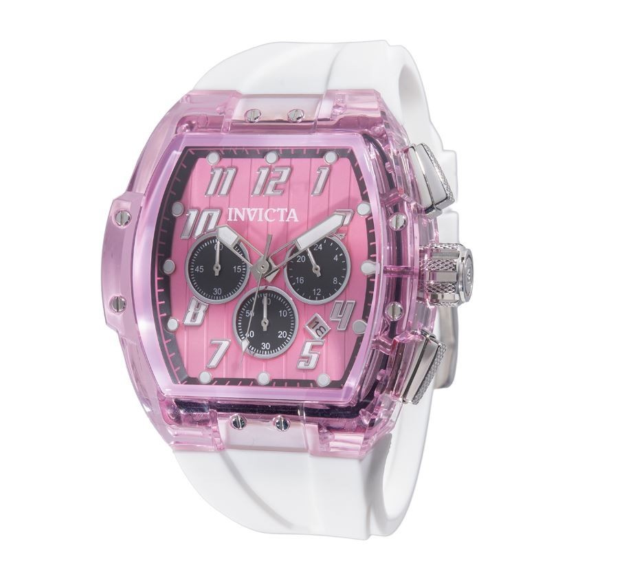 Invicta S1 Rally Kinesia 50083 White Strap Chronograph Watch New